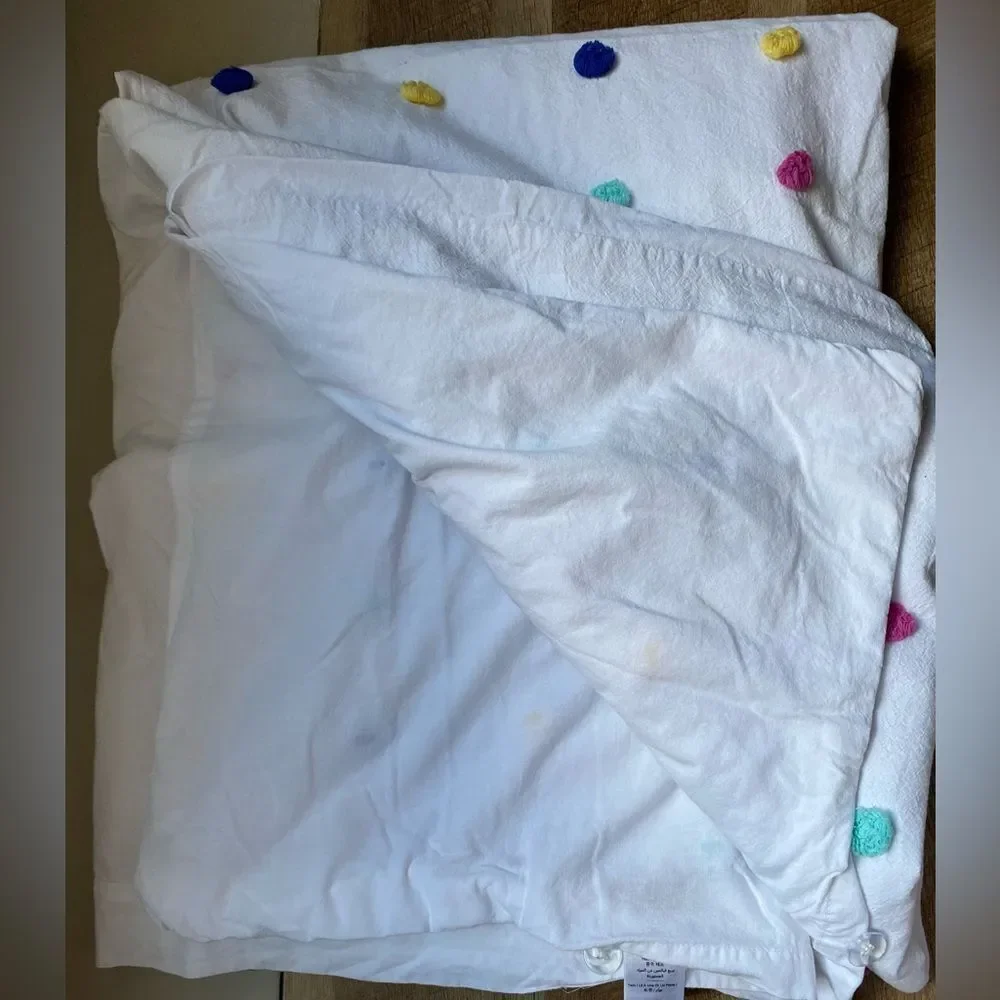 Pottery Barn Teen Twin Colorful Polka Dot Duvet Cover